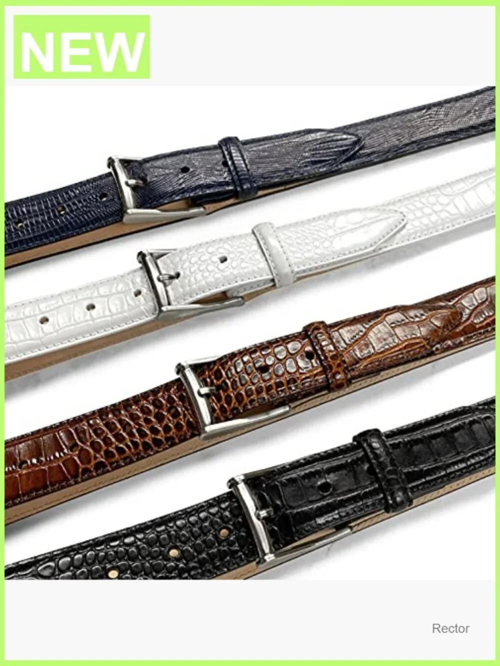 Full-Grain Cowhide Leather Dress Belt 1-3/8
